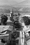 Ovalle, vue partielle de la ville avec la montagne à l'arrière, 1984