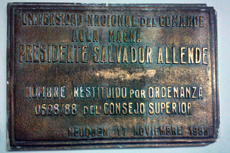 Aula Magna presidente Salvador Allende, Universidad Nacional del Comahue. Neuquén, Argentina 