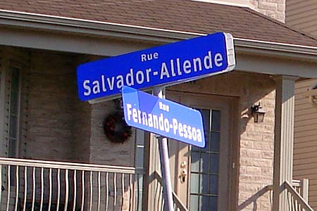 rue Salvador Allende. Laval, Canada