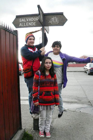 avenida Salvador Allende en Ancud, Chiloé. Chile