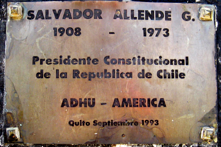 Salvador Allende, Universidad Central del Ecuador, Quito.