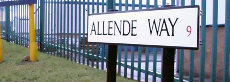 Allende Way in Sheffield. England.
