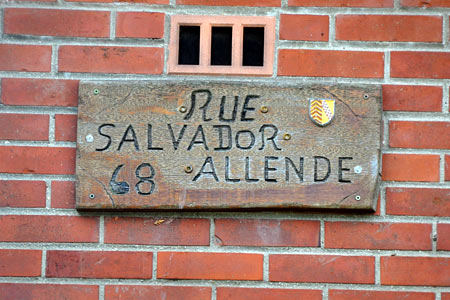rue Salvador Allende. Aulnoye-Aymeries, France