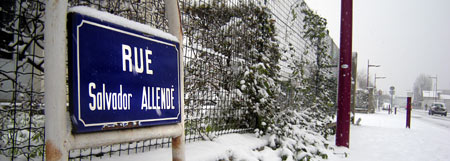 calle Salvador Allende. Bezons, Francia. Allende en el mundo