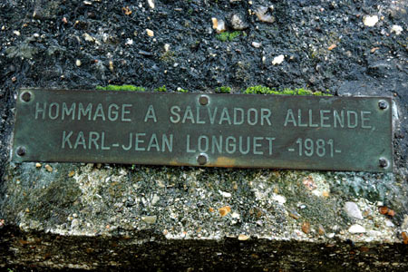 Monument. Hommage à Salvador Allende. Karl-Jean Longuet