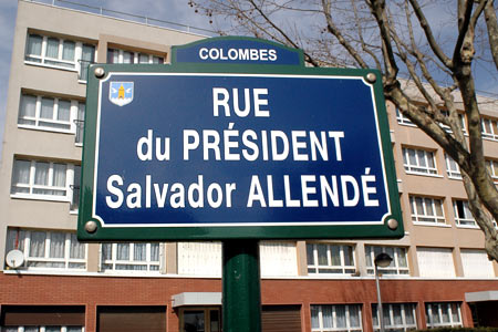 Calle del presidente Salvador Allende. Francia - Allende en el mundo