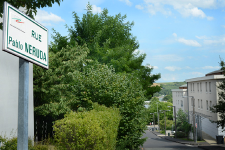 rue Pablo Neruda. Cournon-d'Auvergne. France