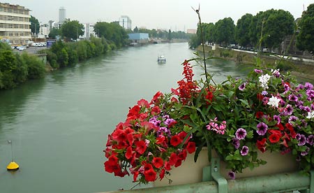 La Seine. L'Île-Saint-Denis. Francia