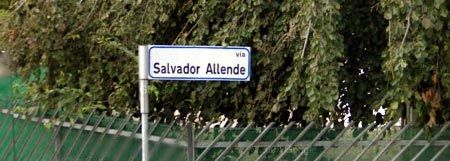 calle Salvador Allende. Italia. Salvador Allende en el mundo