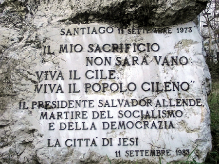 Salvador Allende. Jesi, Italia