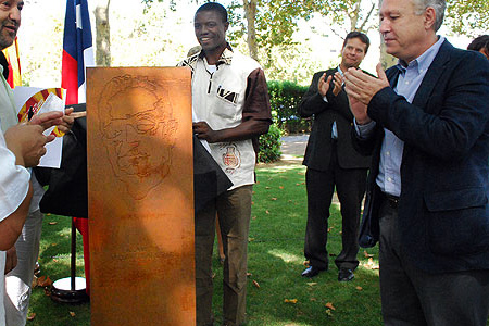 inauguración monolito a Salvador Allende. Parque del Pescador, Cambrils